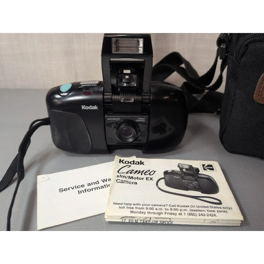 Kodak‎ Cameo Motor EX 35mm Film Camera Point & Shoot Tested With Manual And Bag